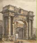 Clerisseau Charles-Louis Triumphal Arch in Pola - Hermitage